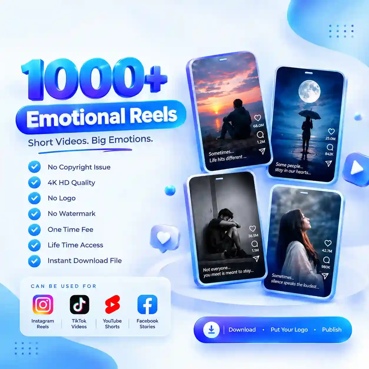 1000+ Reels Bundle 1000+ Emotional Reels Bundle - Image 1