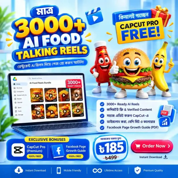 3000+ AI Food Talking Reels Bundle